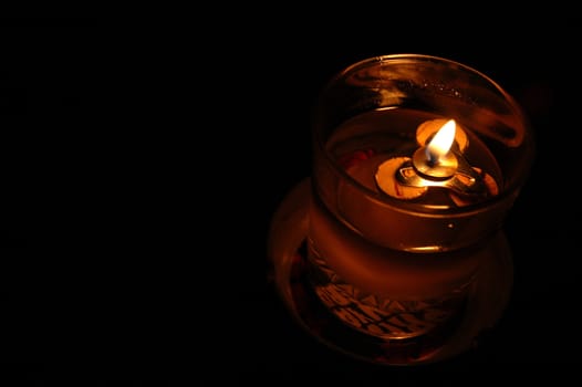 candle lamp used in cafe interior room