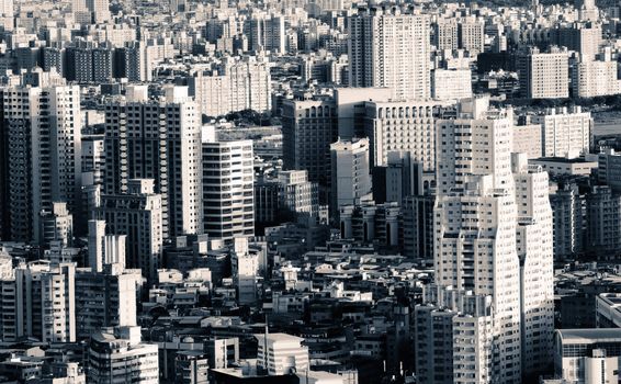 It is a beautiful city landscape in Asian city of Taiwan.