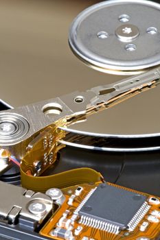 100mm macro image of a harddisk component.