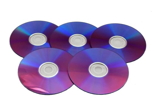 compact discs isolated on the white background