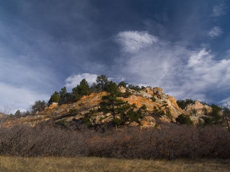 A deep Colorado sky in Roxborough State Park