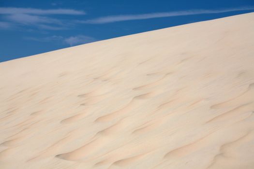 Sand dunes with a nice blue sky and white clouds! 