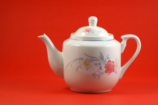 Teapot in red