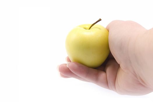 hand with apple