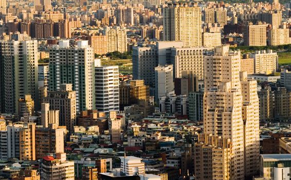 It is a beautiful city landscape in Asian city of Taiwan.