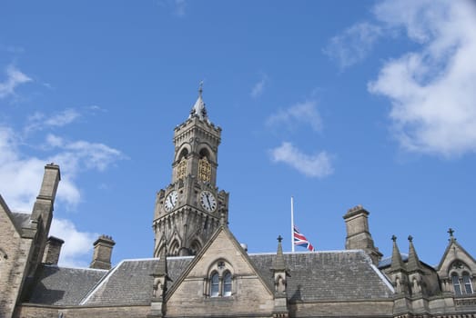 The Town Hall and Belltower of an English City