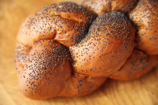 loaf of poppy seed challah