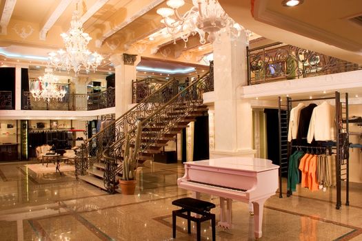 Interior of a fashionable boutique