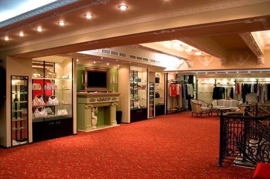 Interior of a fashionable boutique