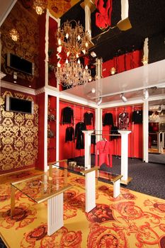 Interior of a fashionable boutique