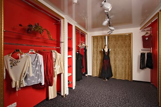 Interior of a fashionable boutique