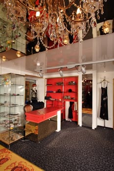 Interior of a fashionable boutique