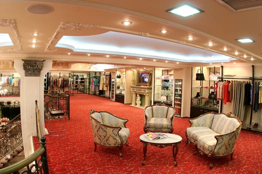 Interior of a fashionable boutique