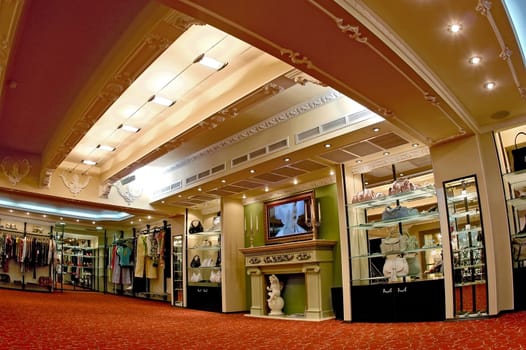 Interior of a fashionable boutique