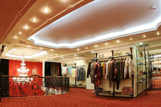 Interior of a fashionable boutique