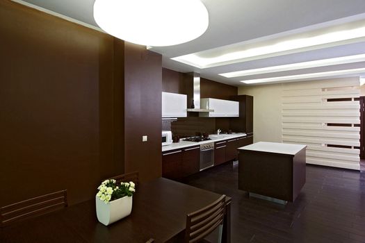 Interior of modern kitchen in east style