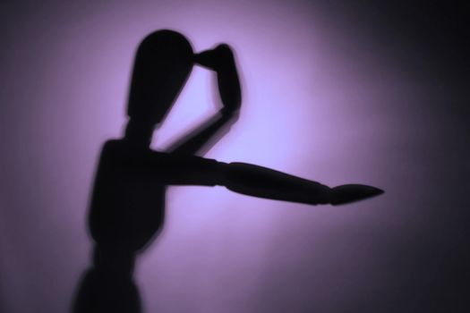 blurry silhouette of a figure in motion