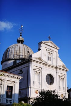 Church dome and facade, Venice