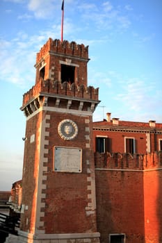 Tower, area of Arsenal, Venice