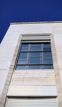 White building, window