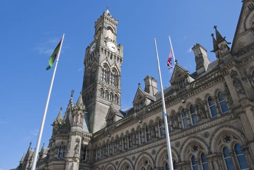 The Town Hall and Belltower of an English City