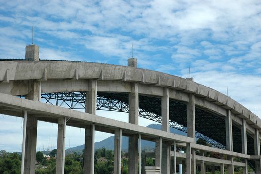new building under construction with concrete structure