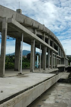new building under construction with concrete structure