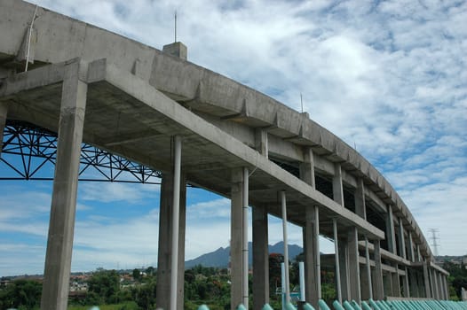new building under construction with concrete structure