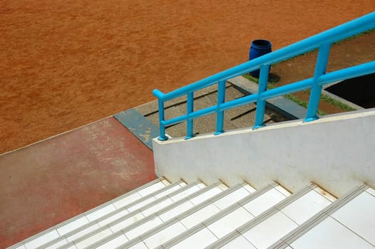 commonly stair design that found in soccer stadium