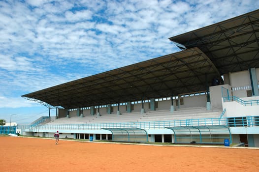 soccer podium with modern design and architecture