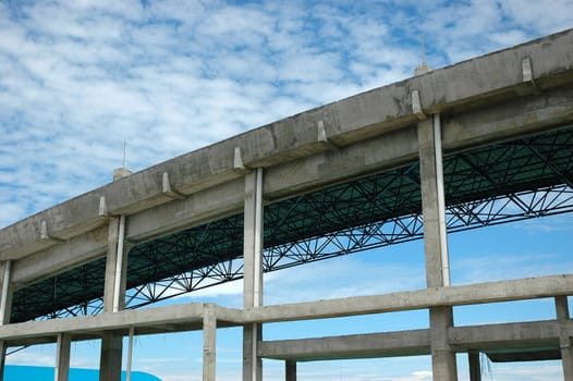 new building under construction with concrete structure