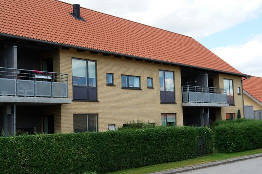  Modern design apartment condominium apartments building complex in suburban neighborhood                              