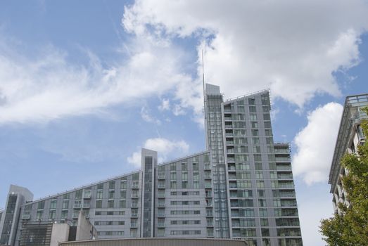Modern Apartment Block in an English City