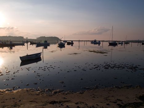 Small classical dinghy dory fishing raw boast perfect boating sailing fishing background image