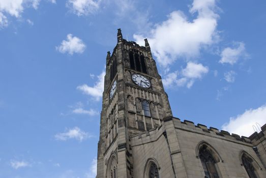 Black and Gold Clock on a Yorkshire Church Tower