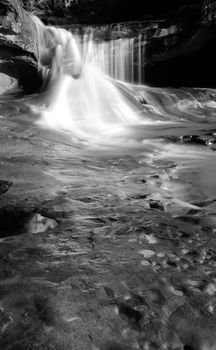 It is a beautiful waterfall from the river.