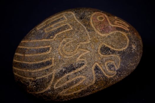 A Native American style carving in rock