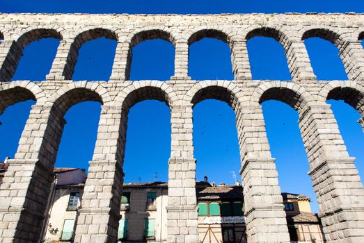 Roman aqueduct, Segovia, Castile and Leon, Spain
