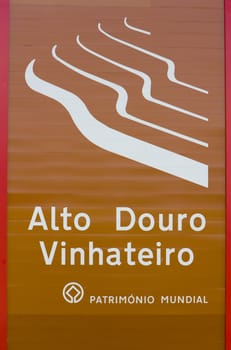 sign in Douro Valley, Portugal
