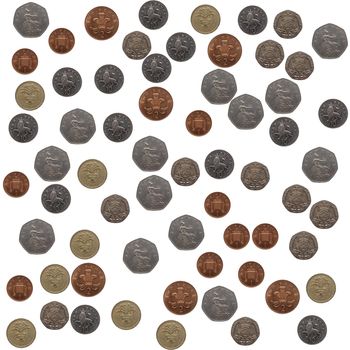 Collage Pounds coins money useful as a background