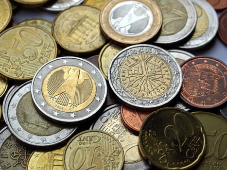Background of Euro coins money (European currency)
