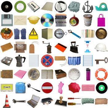 Many object isolated over a white background (all pictures in the collage are mine)
