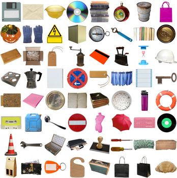 Many object isolated over a white background (all pictures in the collage are mine)