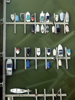 A bunch of boats in a harbour