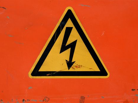 Signal of danger of death by electrocution following an electric shock