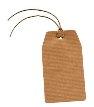 Price tag or address label with string