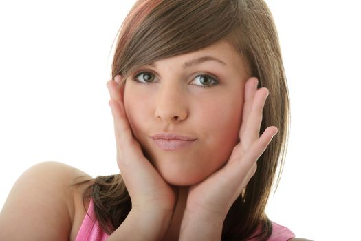 Young woman with expression portrait