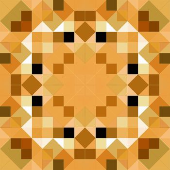 seamless texture of beown glossy squares in a symmetric pattern