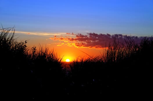 Sunset seen from the dunes