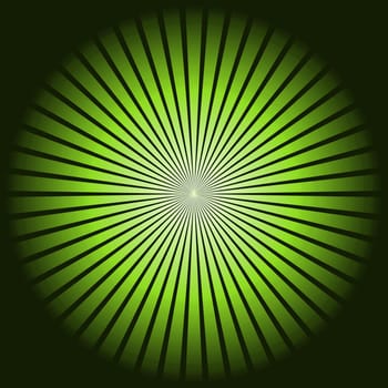 Green star pattern texture on black background.